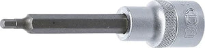  Bit Socket, 100 mm Length, 12.5 mm (1/2") Drive, Internal Hexagon 4 mm