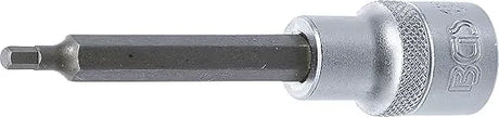  Bit Socket, 100 mm Length, 12.5 mm (1/2") Drive, Internal Hexagon 4 mm