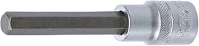 Bit Socket, 100 mm Length, 12.5 mm (1/2") Drive, Internal Hexagon 10 mm