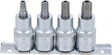 BGS 8885 Bit Socket Set, 12.5 mm (1/2") Drive, T-Star Tamperproof (Torx) T40 - T55, 4 pcs