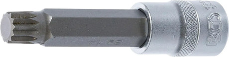 BGS 4364 Bit Socket, 100mm Length, 1/2" Drive, Spline (XZN) M14 | Chrome Vanadium Steel