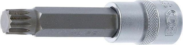 BGS 4364 Bit Socket, 100mm Length, 1/2" Drive, Spline (XZN) M14 | Chrome Vanadium Steel