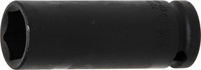 Impact Socket Hexagon, Deep, 12.5 mm (1/2") Drive, 19 mm