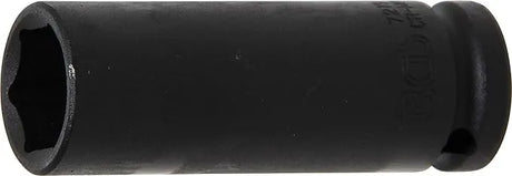 Impact Socket Hexagon, Deep, 12.5 mm (1/2") Drive, 19 mm