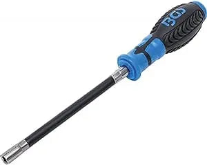 Flexible Hexagon Screwdriver, 7 mm, 280 mm Length, Anti-Slip Handle 
