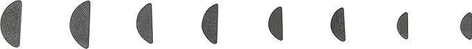 Woodruff Key Assortment - 80 pcs. in Plastic Storage Case  Carbon Steel (S45)