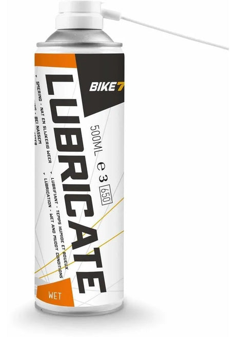 Bike7 Lubricate Wet 500ml | High-Performance PTFE Wet Weather Bike Lubricant