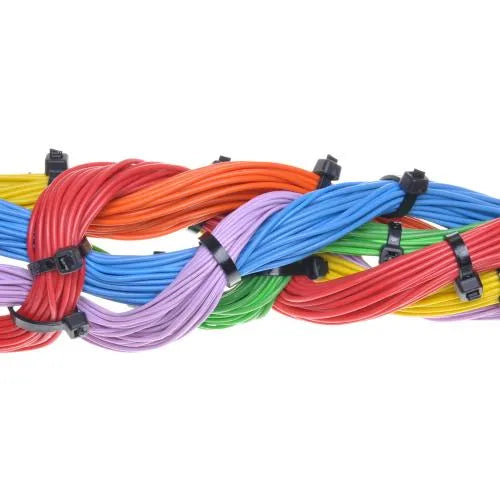Black Nylon Cable Ties - 4.8mm x 300mm (100 Pieces) | Durable & UV Resistant