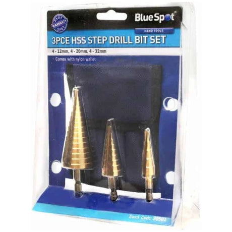 BlueSpot,3PC 4-32MM HSS ST/DRIL