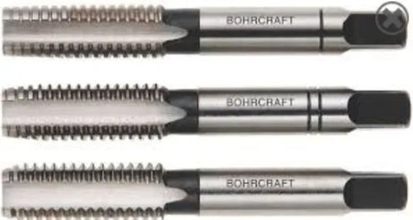 Bohrcraft Hand Tap Set Metric P2174 - M8 x 1.25mm Tap Set (3-Piece)