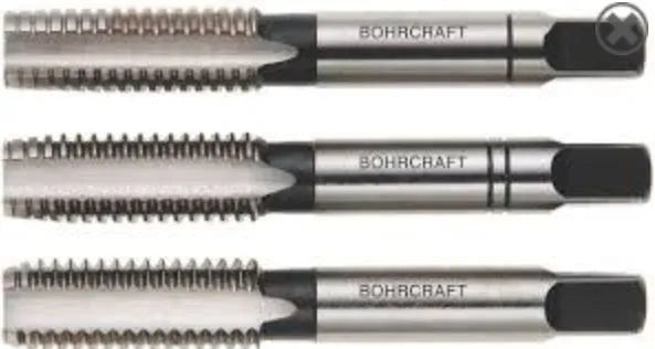 Bohrcraft Hand Tap Set P2177 - Metric M14 × 2 mm (Starter, Second & Plug Tap)
