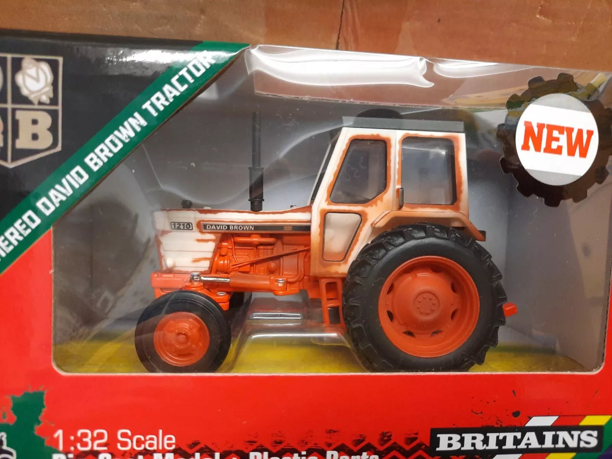 Britains Weathered David Brown 1210 Tractor Model - Authentic 1:32 Scale, Realistic Rust Finish