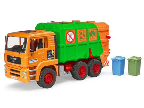 Bruder MAN Garbage Truck - 1:16 Scale Waste Collection Vehicle with Functional Bin Lifter