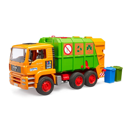 Bruder MAN Garbage Truck - 1:16 Scale Waste Collection Vehicle with Functional Bin Lifter