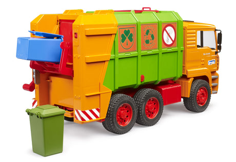 Bruder MAN Garbage Truck - 1:16 Scale Waste Collection Vehicle with Functional Bin Lifter