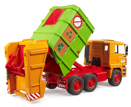 Bruder MAN Garbage Truck - 1:16 Scale Waste Collection Vehicle with Functional Bin Lifter