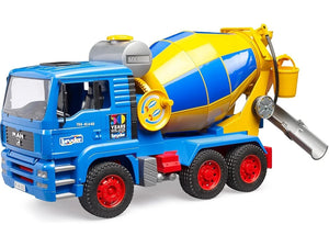 Bruder MAN TGA Cement Mixer Truck - 1:16 Construction Toy with Rotating Drum & Water Function