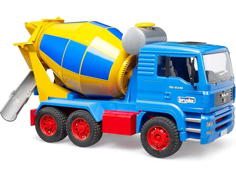 Bruder MAN TGA Cement Mixer Truck - 1:16 Construction Toy with Rotating Drum & Water Function