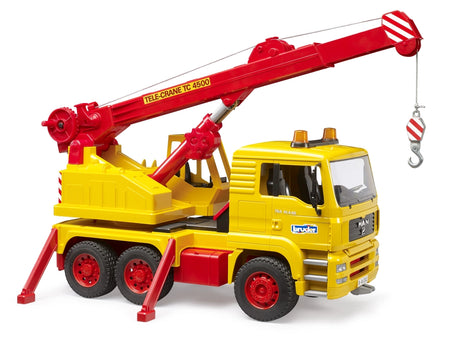 Bruder MAN TGA Crane Truck - 1:16 Construction Vehicle with 360° Rotating Crane & Tilt Cab