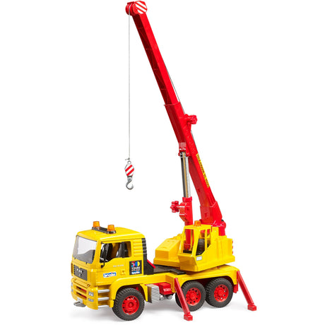 Bruder MAN TGA Crane Truck - 1:16 Construction Vehicle with 360° Rotating Crane & Tilt Cab