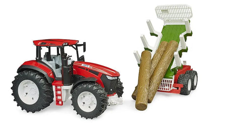 Bruder ROADMAX Tractor with Forwarding Trailer & Tree Trunks