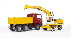 Bruder MAN TGA Construction truck with Liebherr Excavator