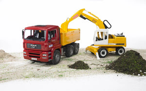 Bruder MAN TGA Construction truck with Liebherr Excavator
