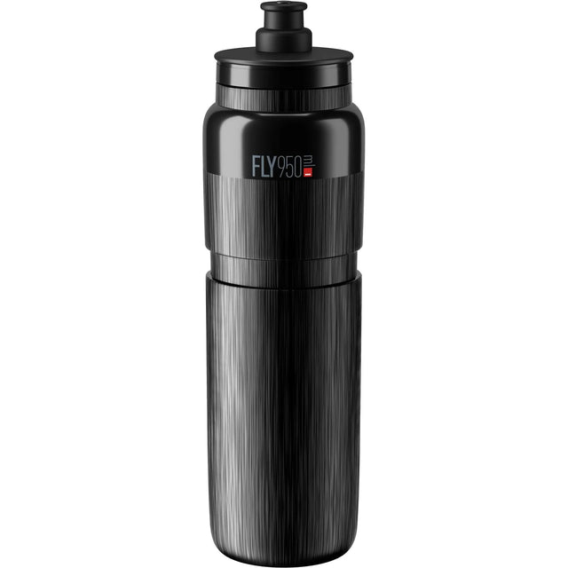 Fly Tex 950 ml Bottle - Lightweight Elite Racing Bidon with Improved Grip (Black)