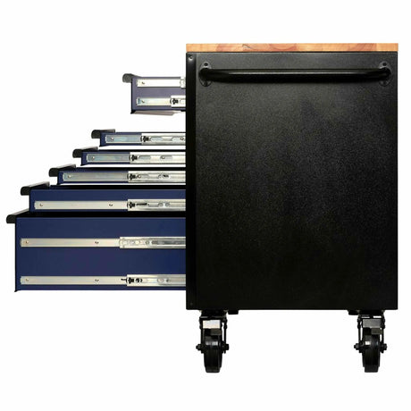 Bunker 10 Drawer Workbench Roller Tool Cabinet 56" Blue