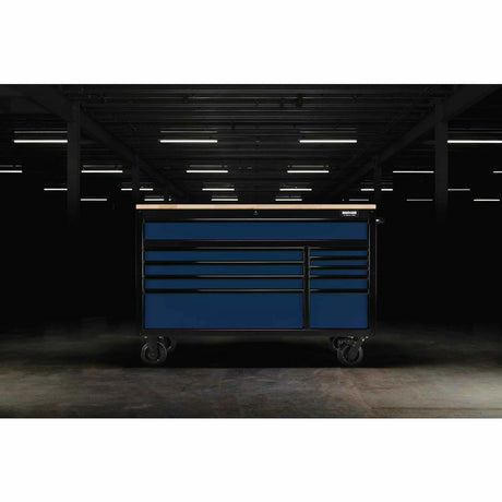 Bunker 10 Drawer Workbench Roller Tool Cabinet 56" Light Grey