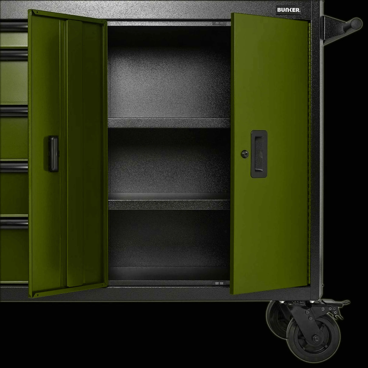 BUNKER 13 Drawer Combined Roller Cabinet and Tool Chest 52" Green