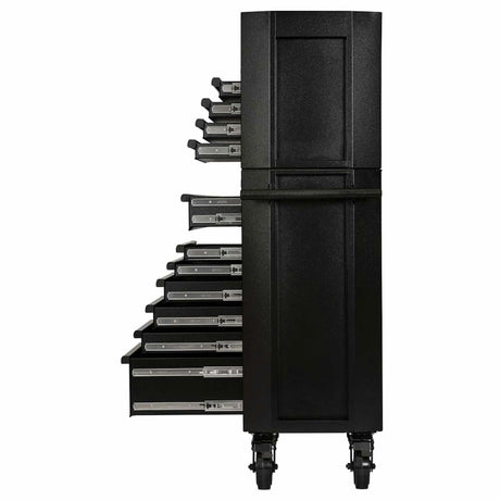 BUNKER 25 Drawer Combined Roller Cabinet and Tool Chest 72" Black