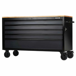 BUNKER 5 Drawer Workbench Roller Tool Cabinet 61" Grey