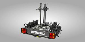 Buzzrack Buzzracer 3 Bike Tow Bar Bike Rack - 3-Bike Capacity - Tilting Design