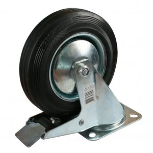 Swivel Castor with Brake 200mm - Max 205kg Capacity 