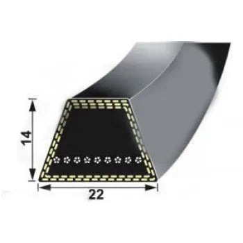 Optibelt VB Classical V-Belt C60 | Durable V-Belt for Agricultural & Industrial Applications