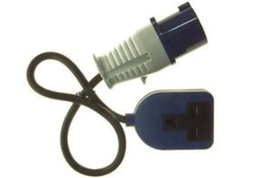 PowerMaster 16 Amp Blue Plug & 1 Gang Rubber Socket (CEE27)