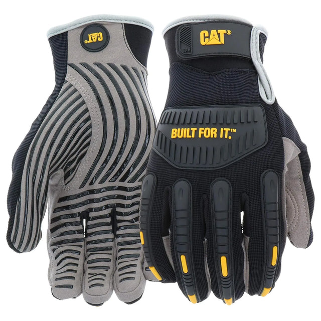 CAT High Impact Gloves - Synthetic Leather Gloves with Molded Knuckles & Adjustable Wrist CAT012230X 