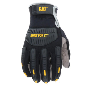 CAT High Impact Gloves - Synthetic Leather Gloves with Molded Knuckles & Adjustable Wrist CAT012230X 