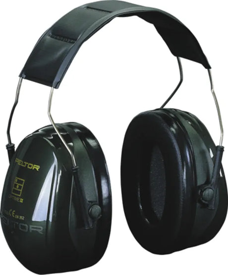 Peltor Optime II Hearing Protection Green - Ergonomic Earmuffs for Heavy Noise