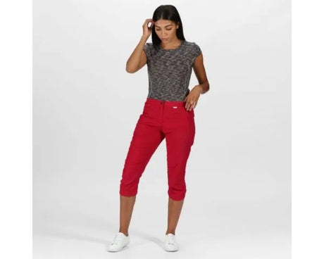 Regatta Women's Chaska II Capri Walking Trousers Dark Cerise