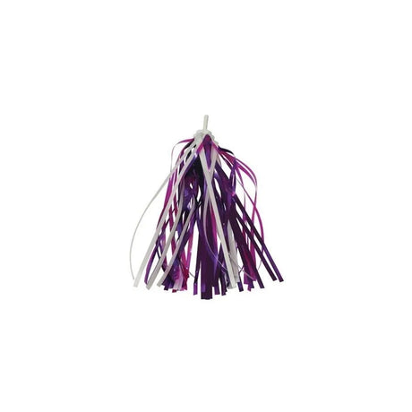 Bumper Purple and silver handlebar streamers