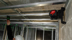 Milwaukee Alkaline Green Cross Line Laser CLL-C - 30m Range, Self-Levelling, Kitbox Included