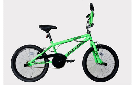 CRIME Freestyle 20" BMX Bike Neon Green - Durable BMX for Tricks, Stunts, and Freestyle Riding