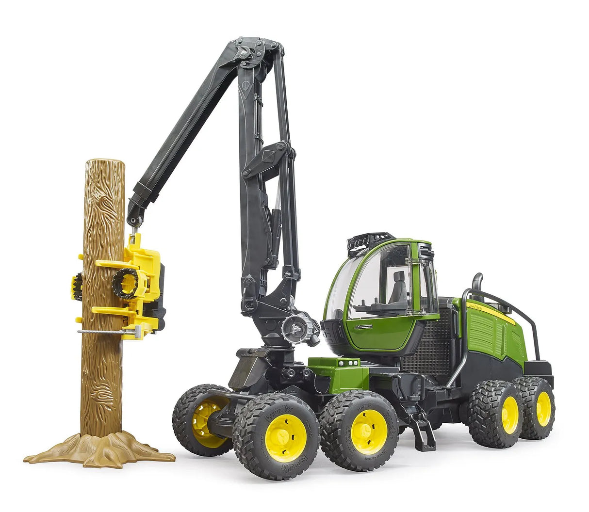 Bruder John Deere 1270G Forestry Harvester with One Tree Trunk