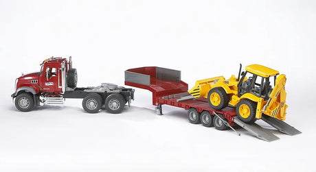 Bruder MACK Granite Low loader and JCB 4CX