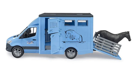 Bruder Mercedes Benz Sprinter Animal Transporter with 1 Horse
