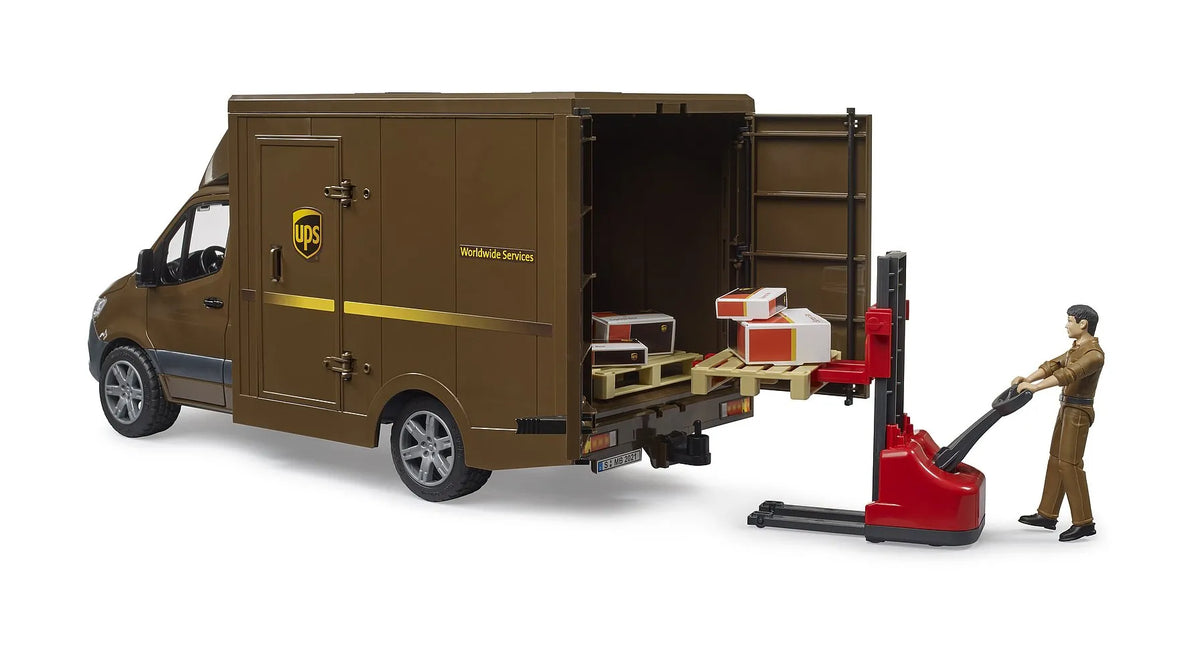 Bruder Mercedes Sprinter UPS with Driver and Accessories