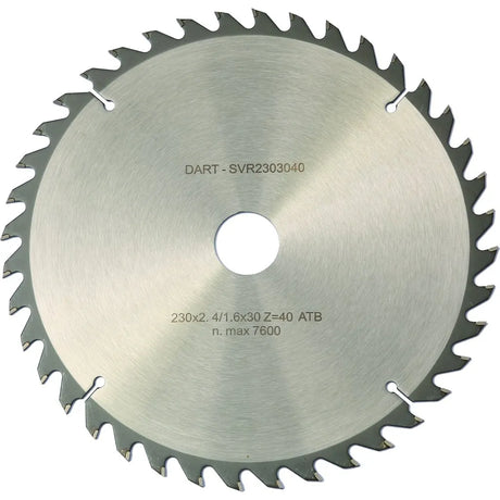 DART Silver 235mm x 30mm x 40T Circular Saw Blade