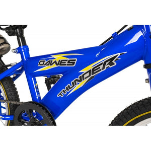 Dawes Thunder 16" Kids Bike Blue - Tough Steel Frame, Accessories Included